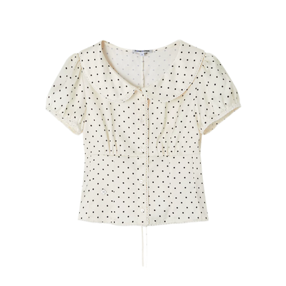 Lace Trim Puff Shirt
