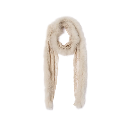 Fox Fur Lace Winter Scarf