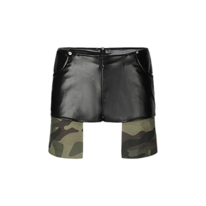 Black Leather Shorts / S