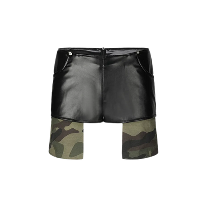 Matte PU Pocket Shorts