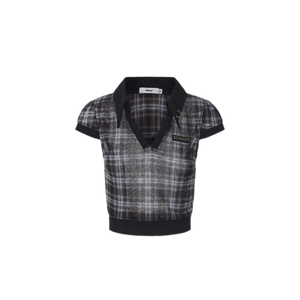 SMALL / Blue-Brown Plaid
