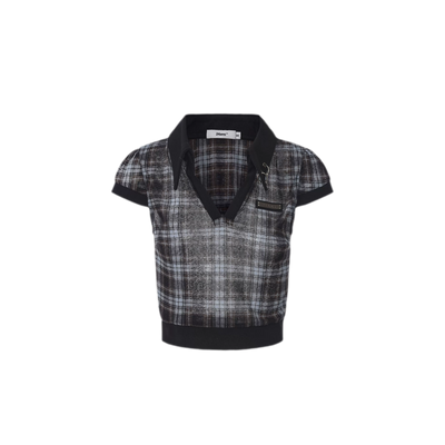 SMALL / Blue-Brown Plaid