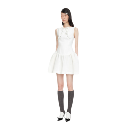 Ruffle Bowknot Mini Dress