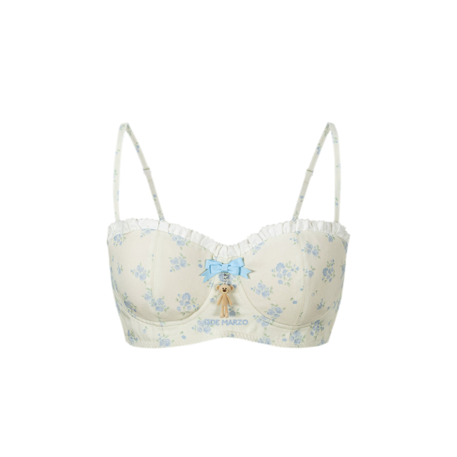 Floral Ruffle Corset Top