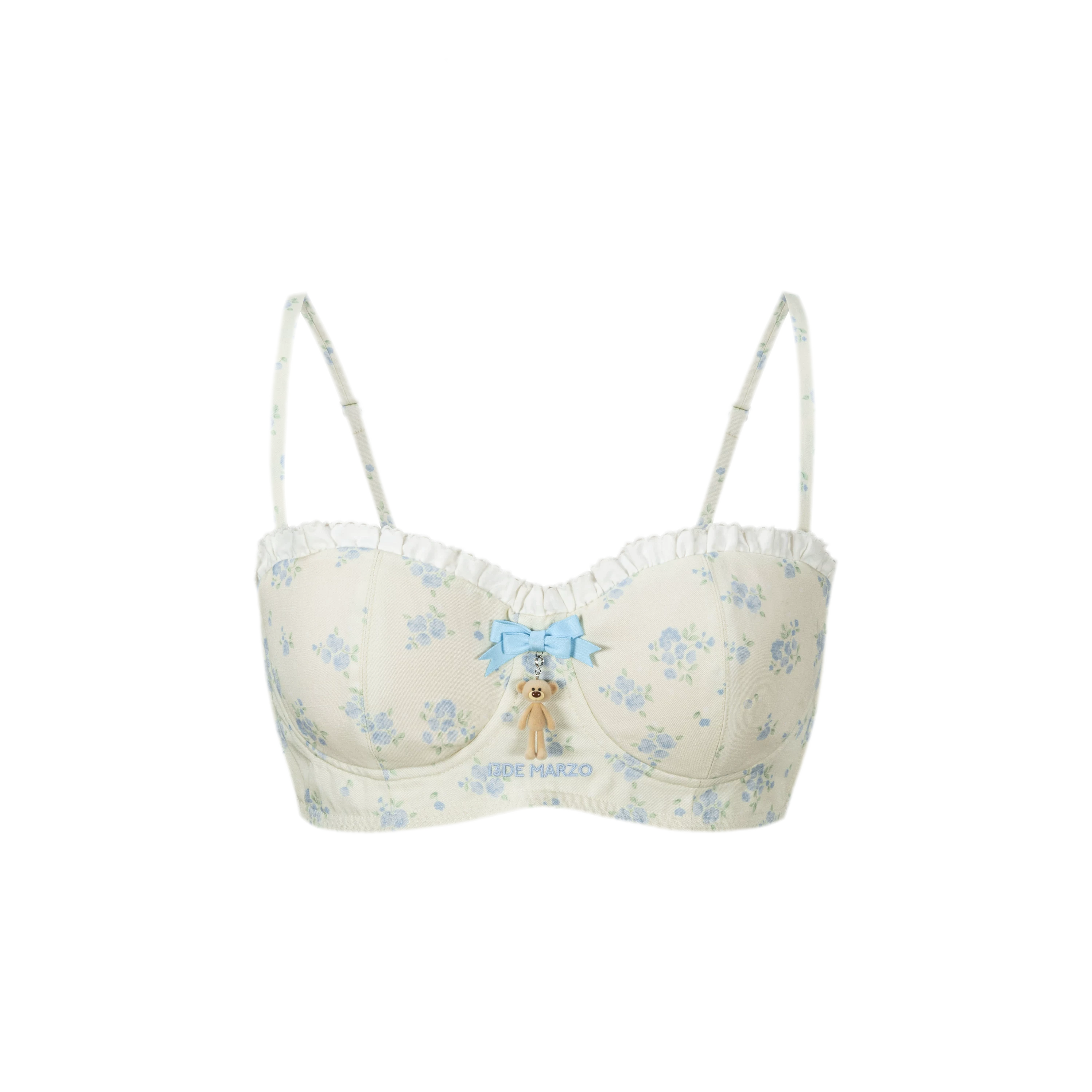 Floral Ruffle Corset Top