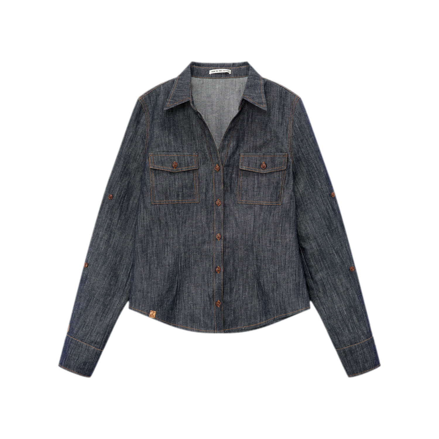 Contrast Stitch V-Neck Shirt