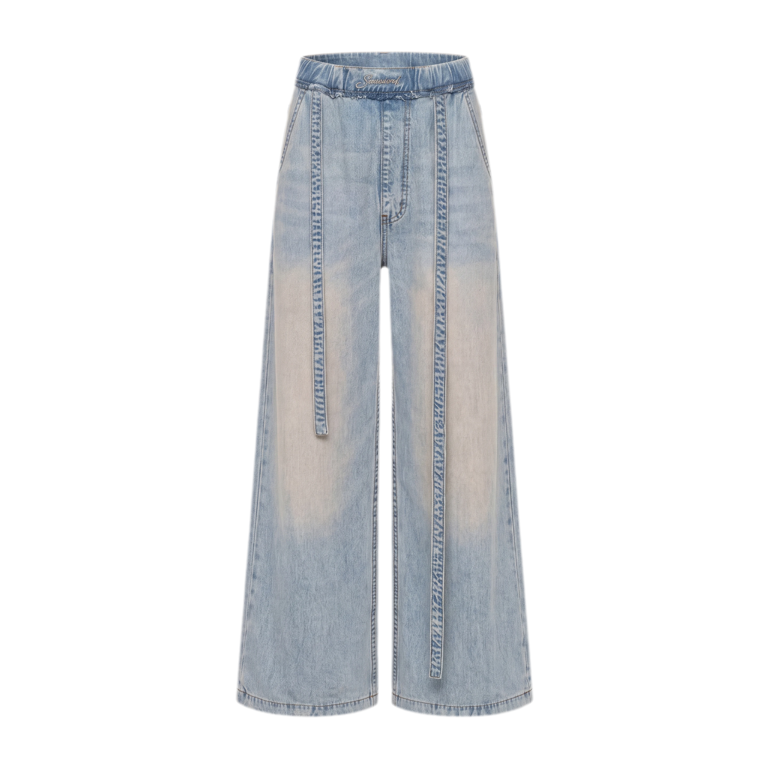 Washed Tencel Wide-Leg Pants