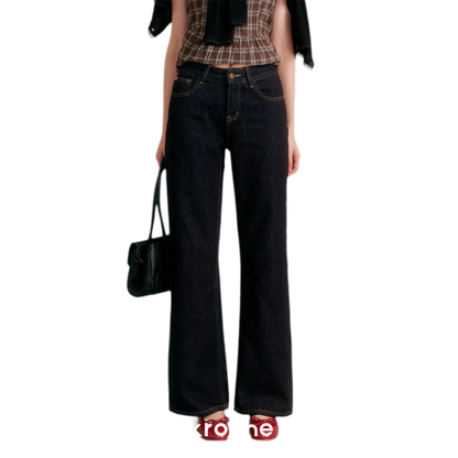 Soft Cotton Straight-Leg Jeans