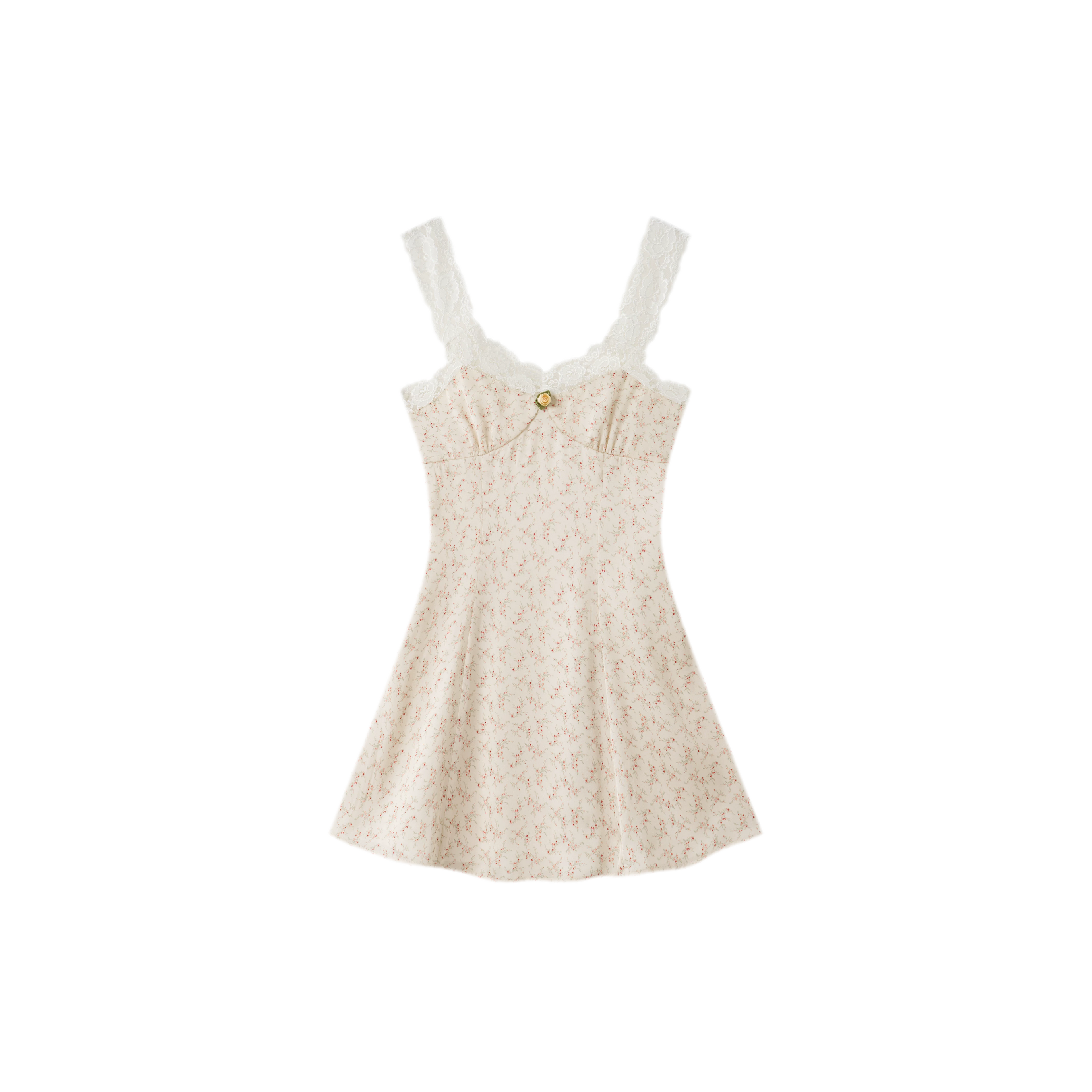Vintage Leopard Lace Splice A-Line Dress