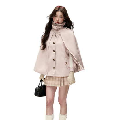 720g Wool Blend Cape Coat