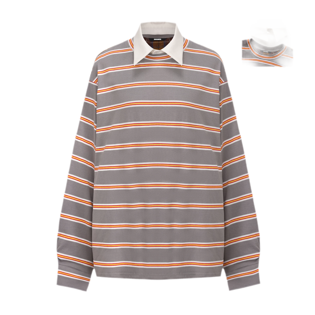 Contrasting Plaid Panel T-Shirt