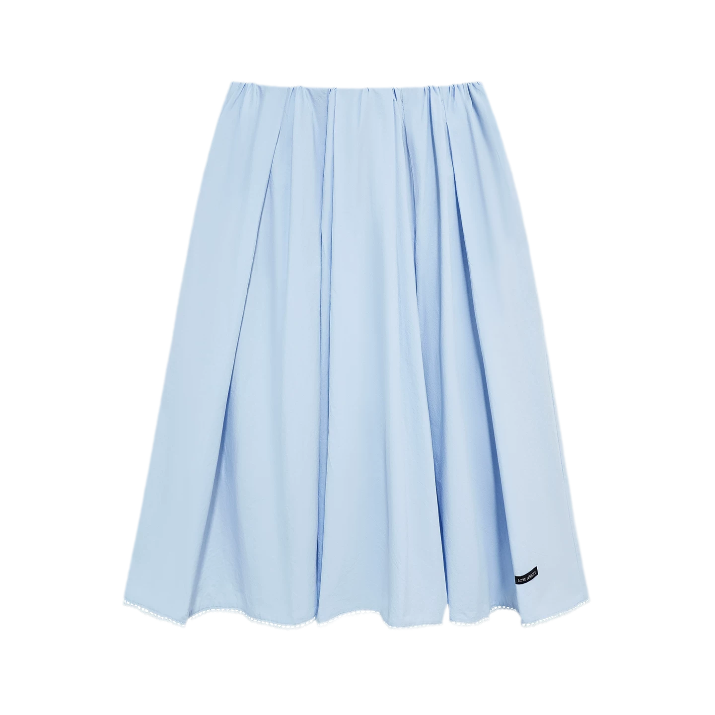 Blue Lace Midi Skirt