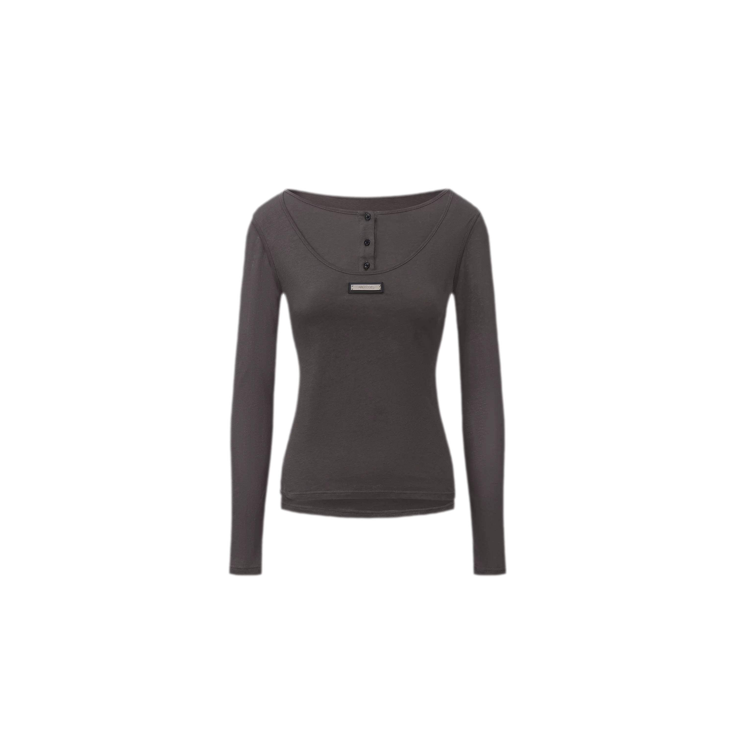 Custom Plaque Fitted Long-Sleeve T-Shirt