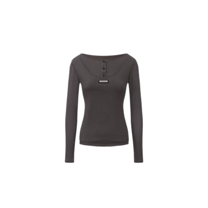 Custom Plaque Fitted Long-Sleeve T-Shirt