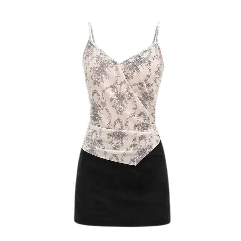 Floral Printed Fitted Camisole Dress