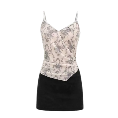 Floral Printed Fitted Camisole Dress