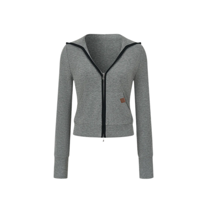 Contrast Trim Hooded Tracksuit Set