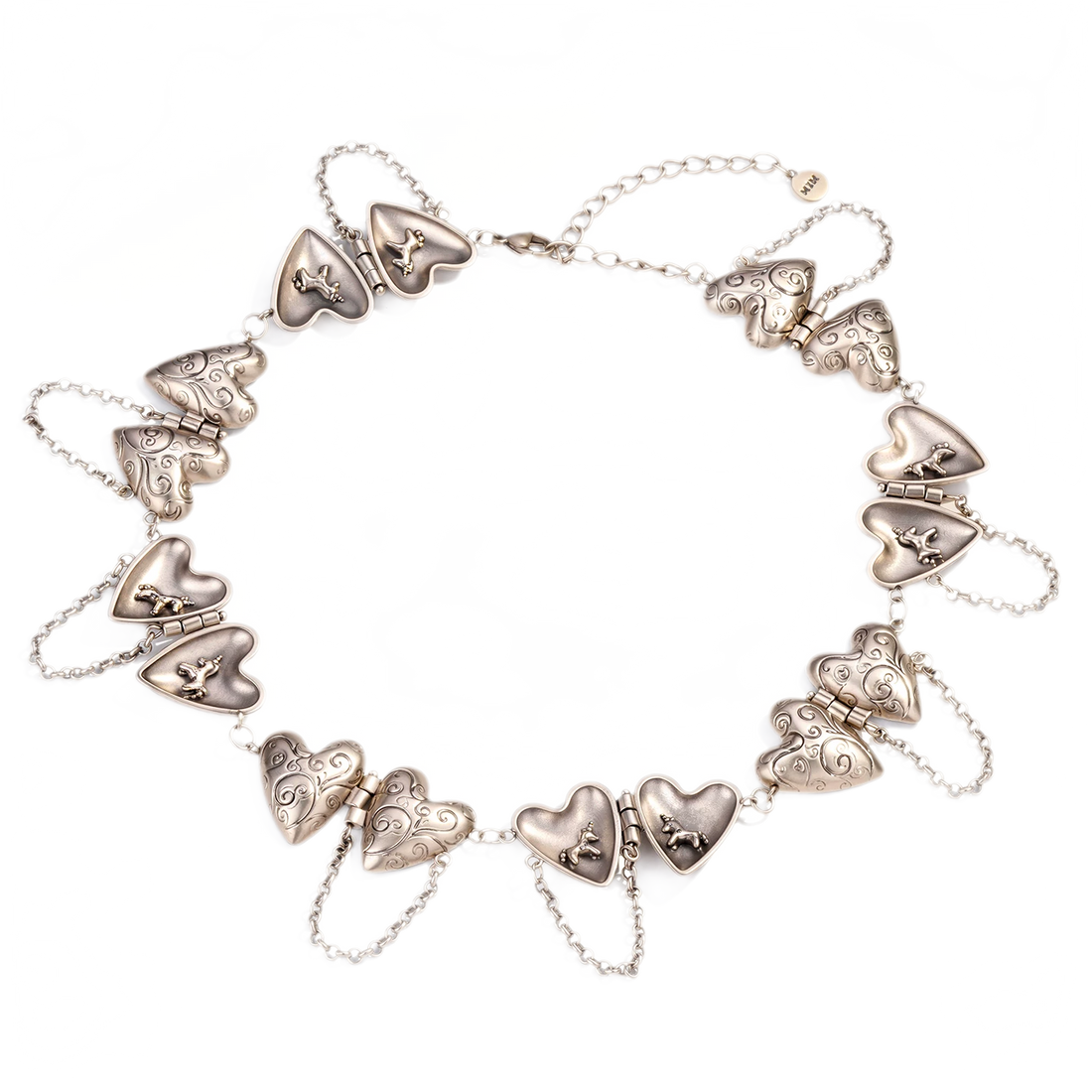 Retro Heart Fringe Necklace