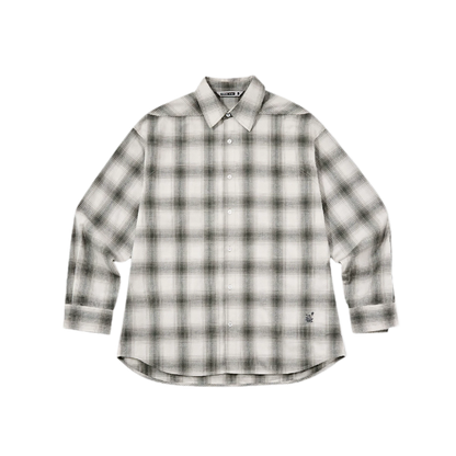 Textured Yarn-Dyed Plaid Overshirt