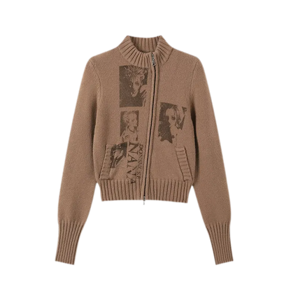 DSM X NANA Printed Zip Cardigan