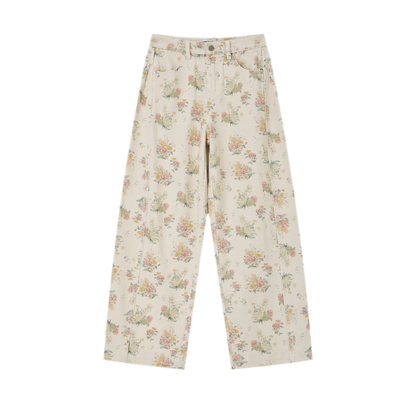 Vintage-Hose mit geschwungenem weitem Bein