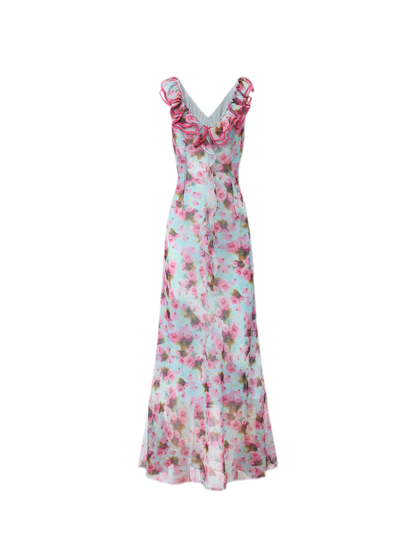 Floral Ruffle Maxi Dress