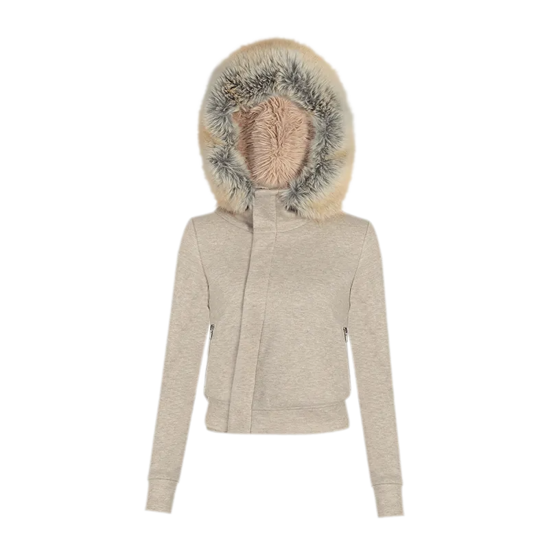 Hooded Plush Zip Set
