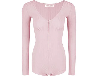 Ribbed Knit Slim Romper