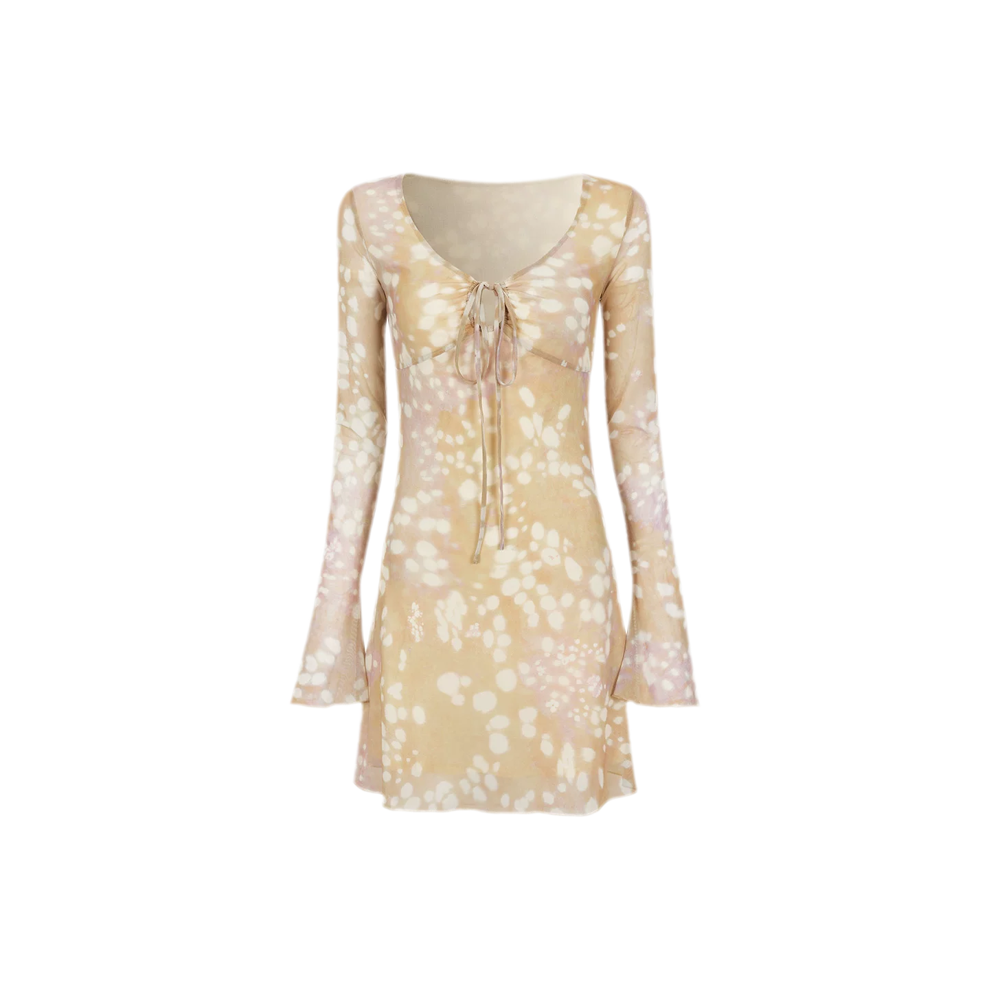 Deer Print Lace Halter Dress