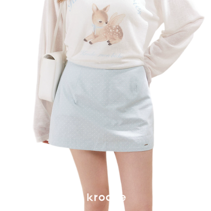 Polka Dot A-Line Mini Skirt