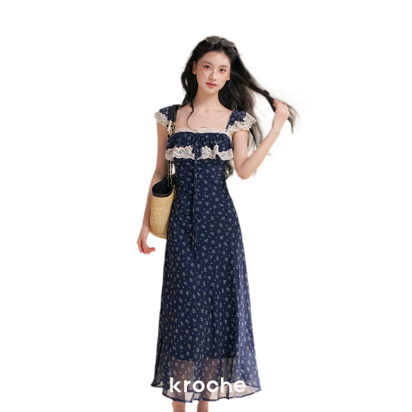 Lace Floral Camisole Dress