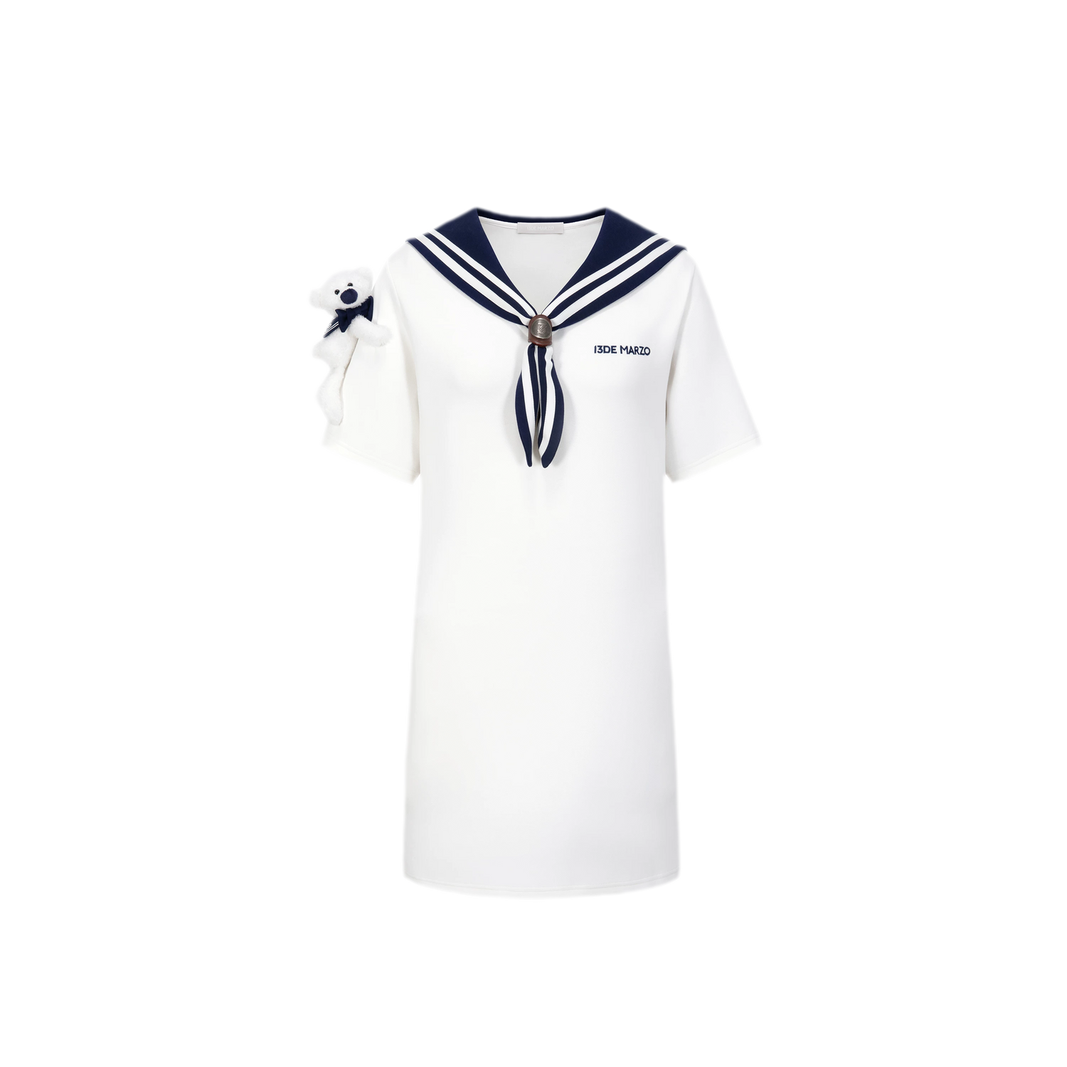 Sailor Collar T-Shirt Dress