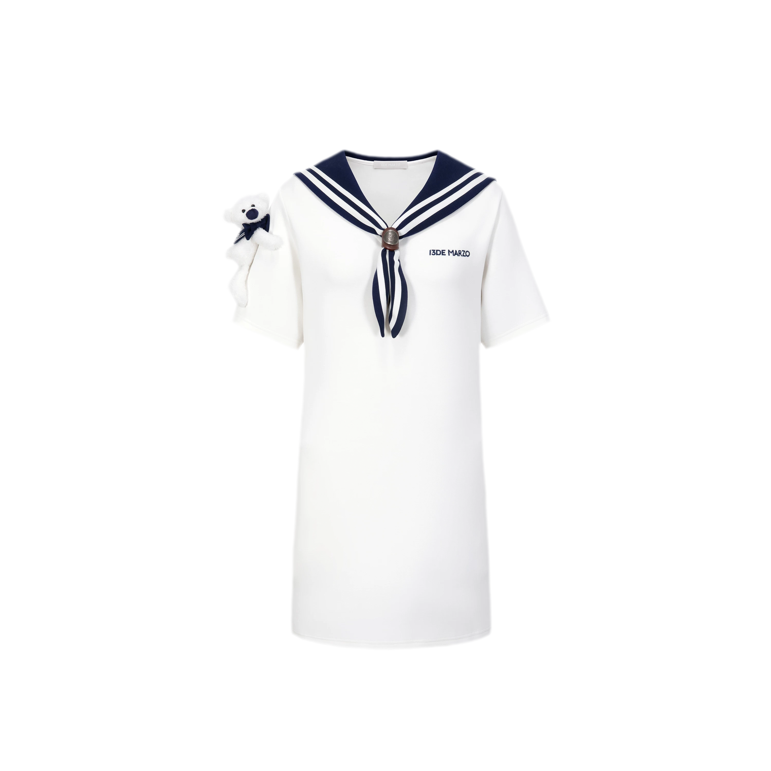 Sailor Collar T-Shirt Dress