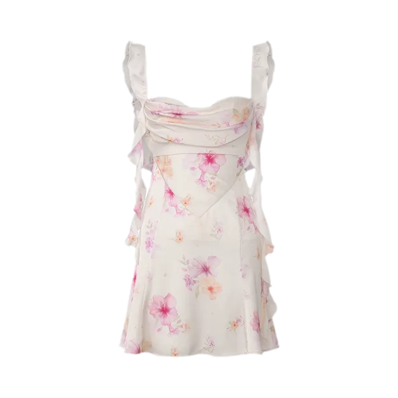 Floral Backless Dress
