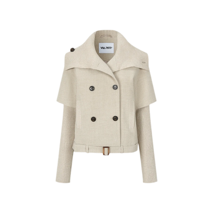 Cape Collar Cropped Jacket