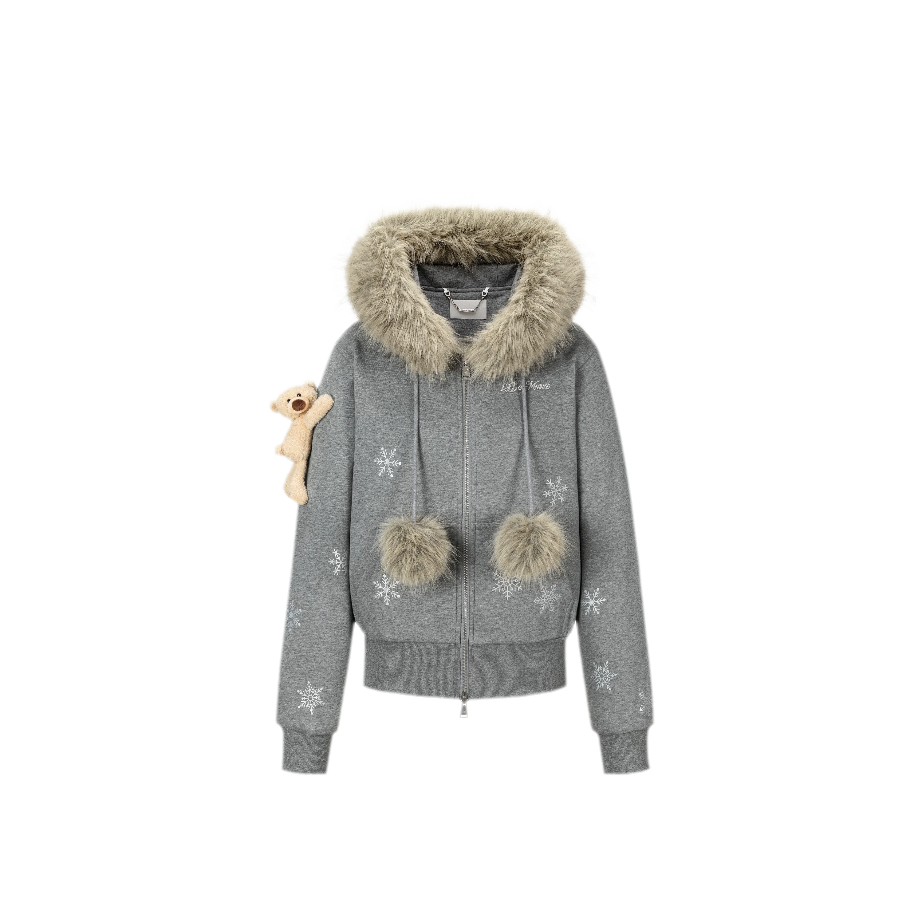 Gradient Snowflake Zip Hoodie