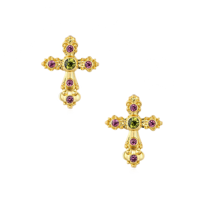 Pendientes de cruz desgastados