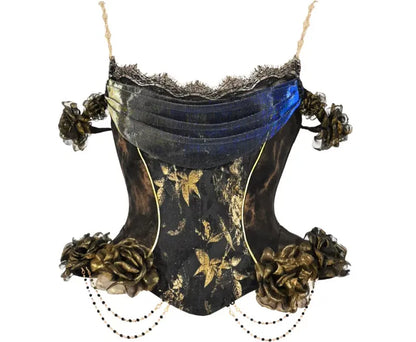 Gold Jacquard Sculptural Corset