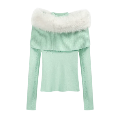 Wool Rib Knit Top