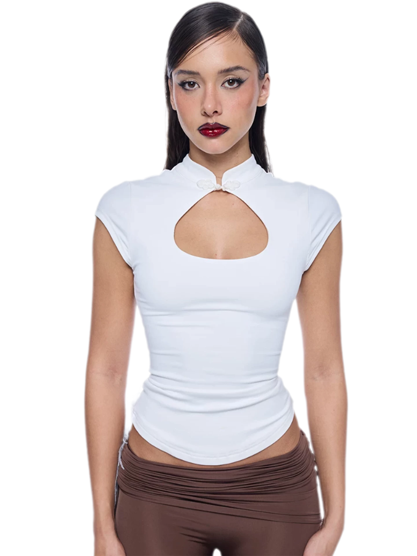 Chinese-Style Cutout Top