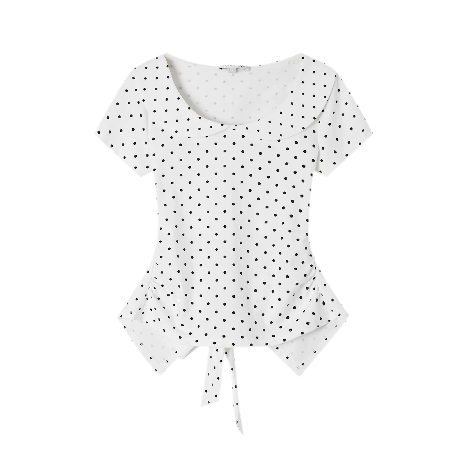 Polka Dot Tie Back T-Shirt