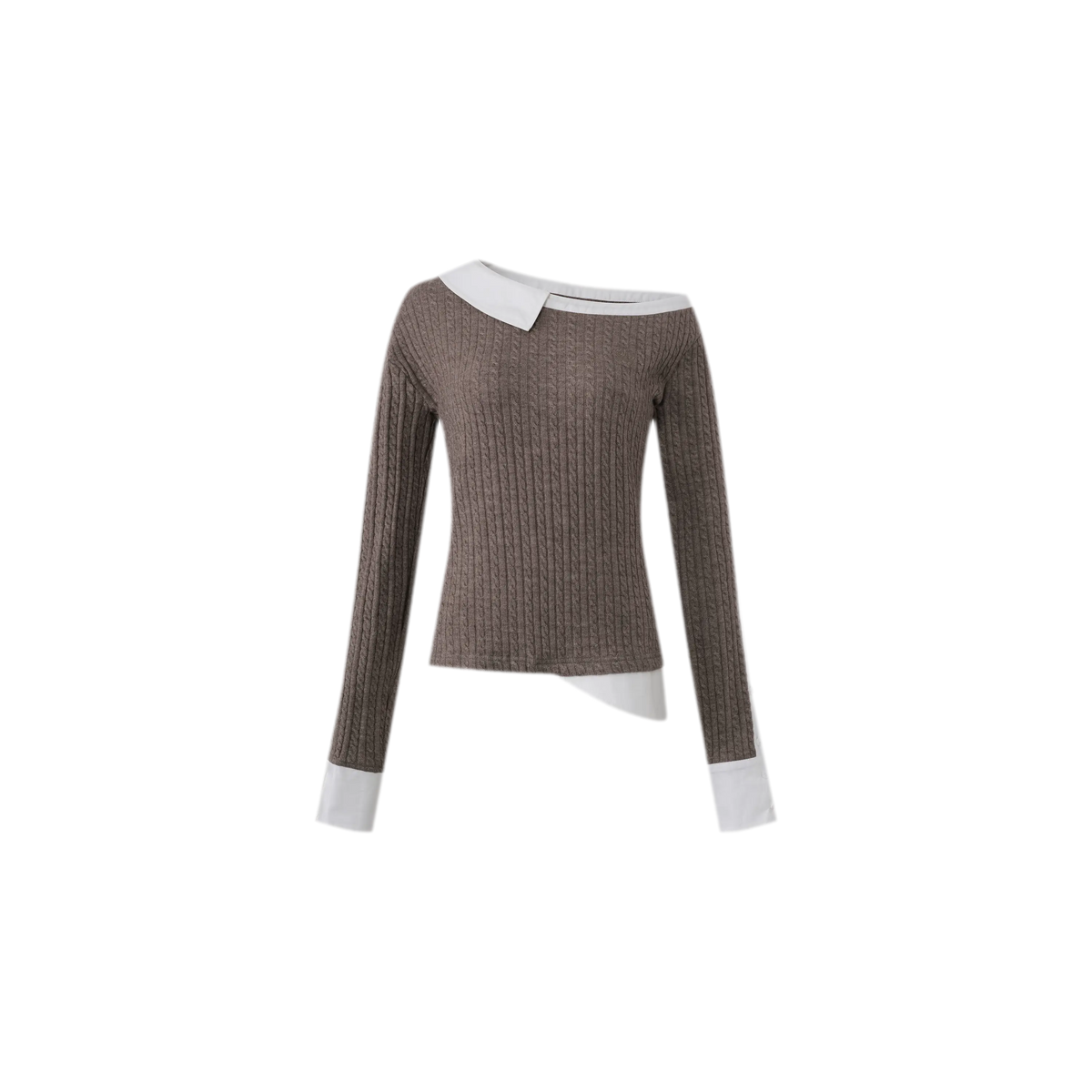 Cable Knit Cropped Sweater