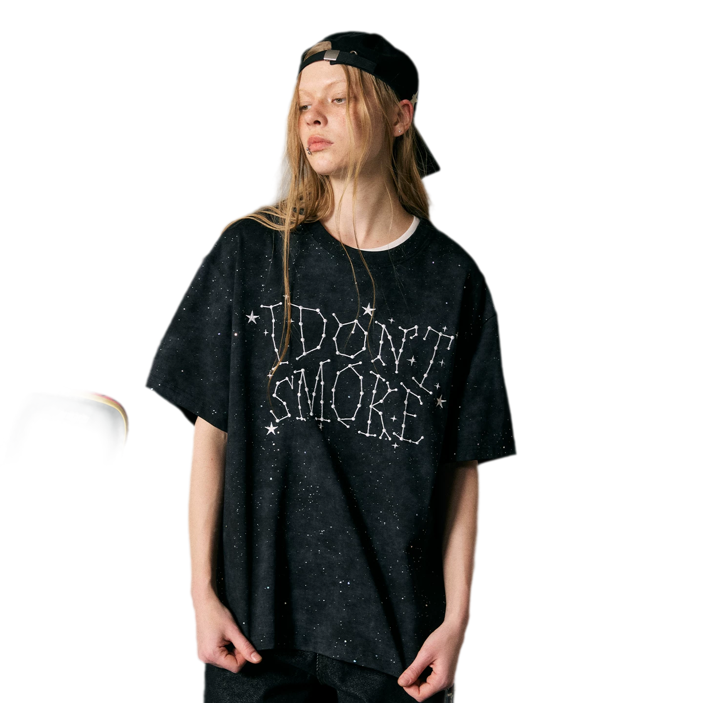 Starry Glitter Oversized T-Shirt