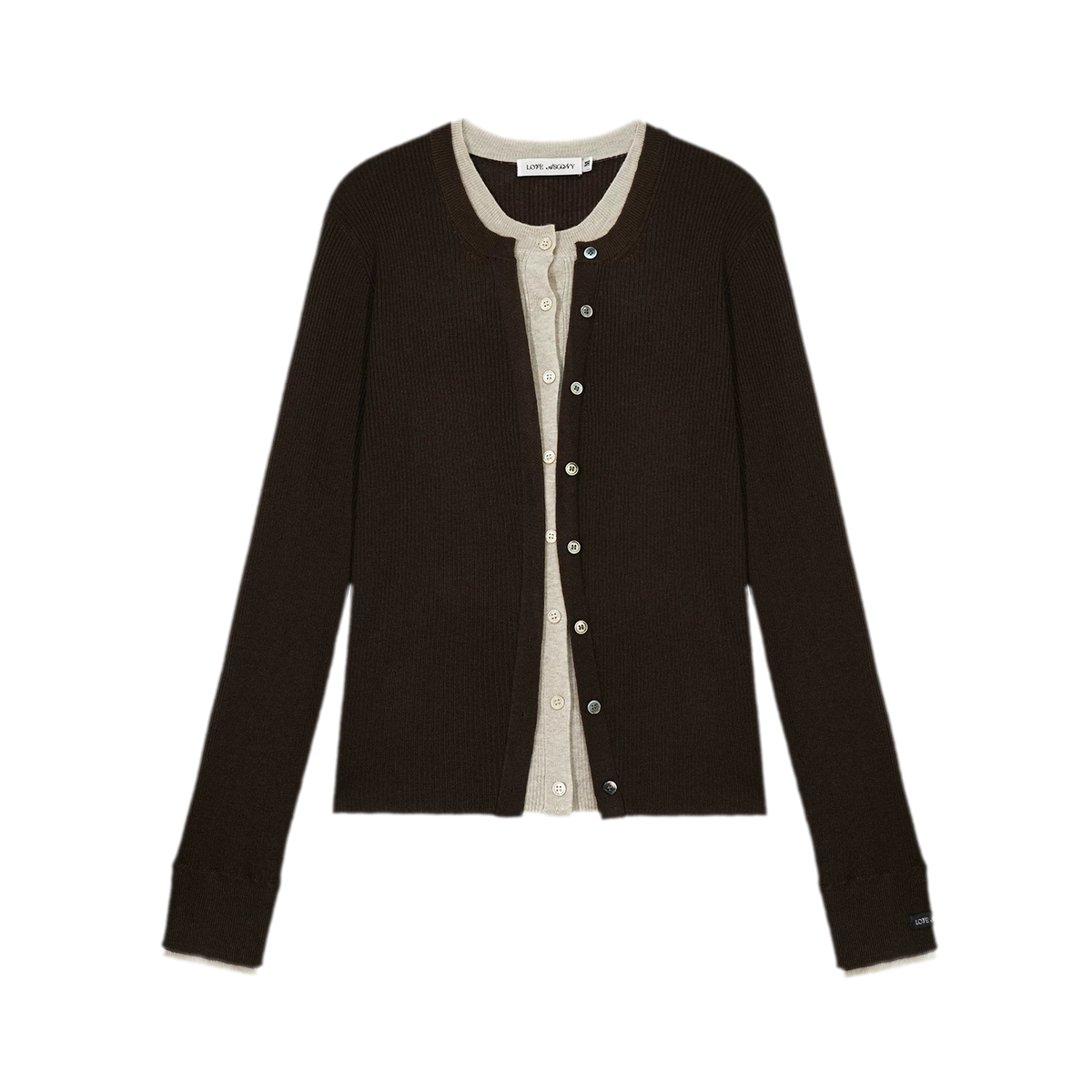Fine Knit Contrast Cardigan