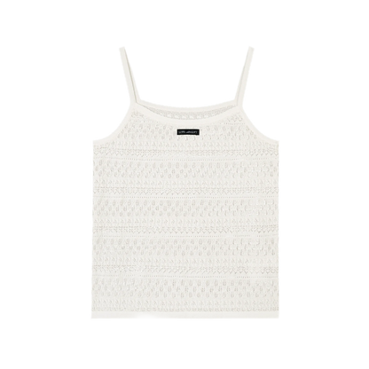 Openwork Cropped Knit Set