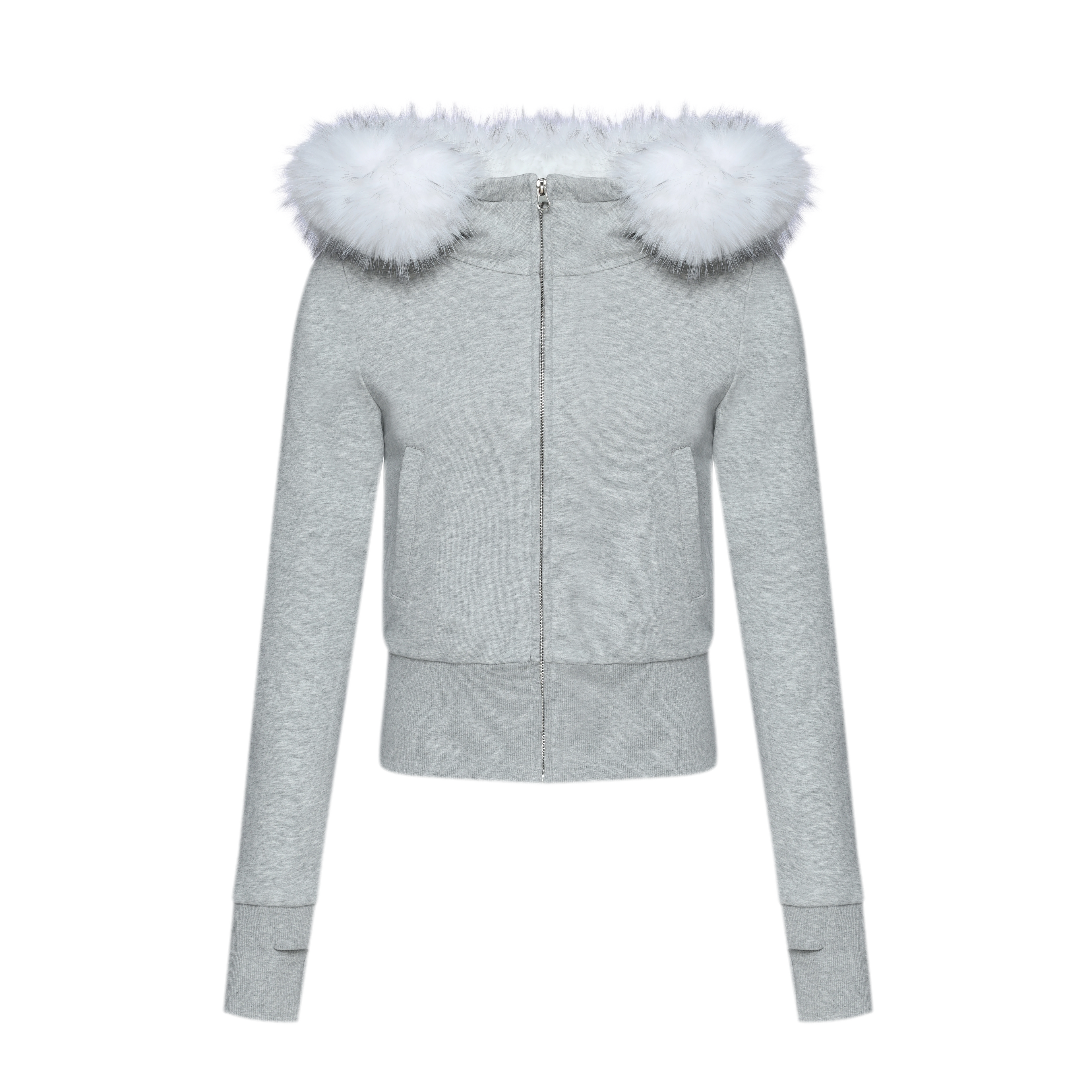 Detachable Fur Collar Hoodie Jacket