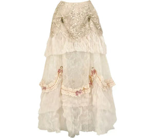 Bustle Adjustable Long Skirt / S