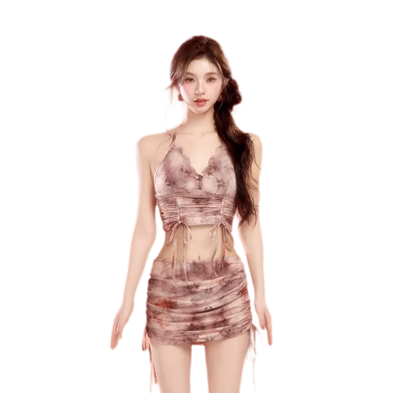 Tie-Dye Ruched Swim Set