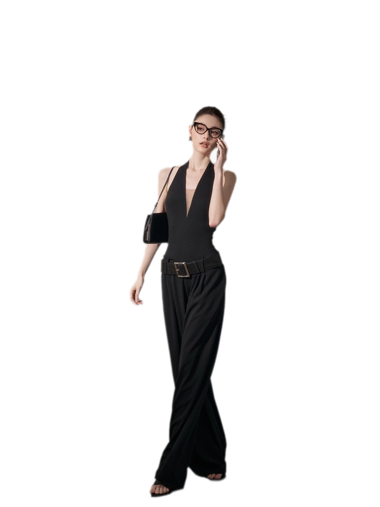 Halter V-Neck Jumpsuit