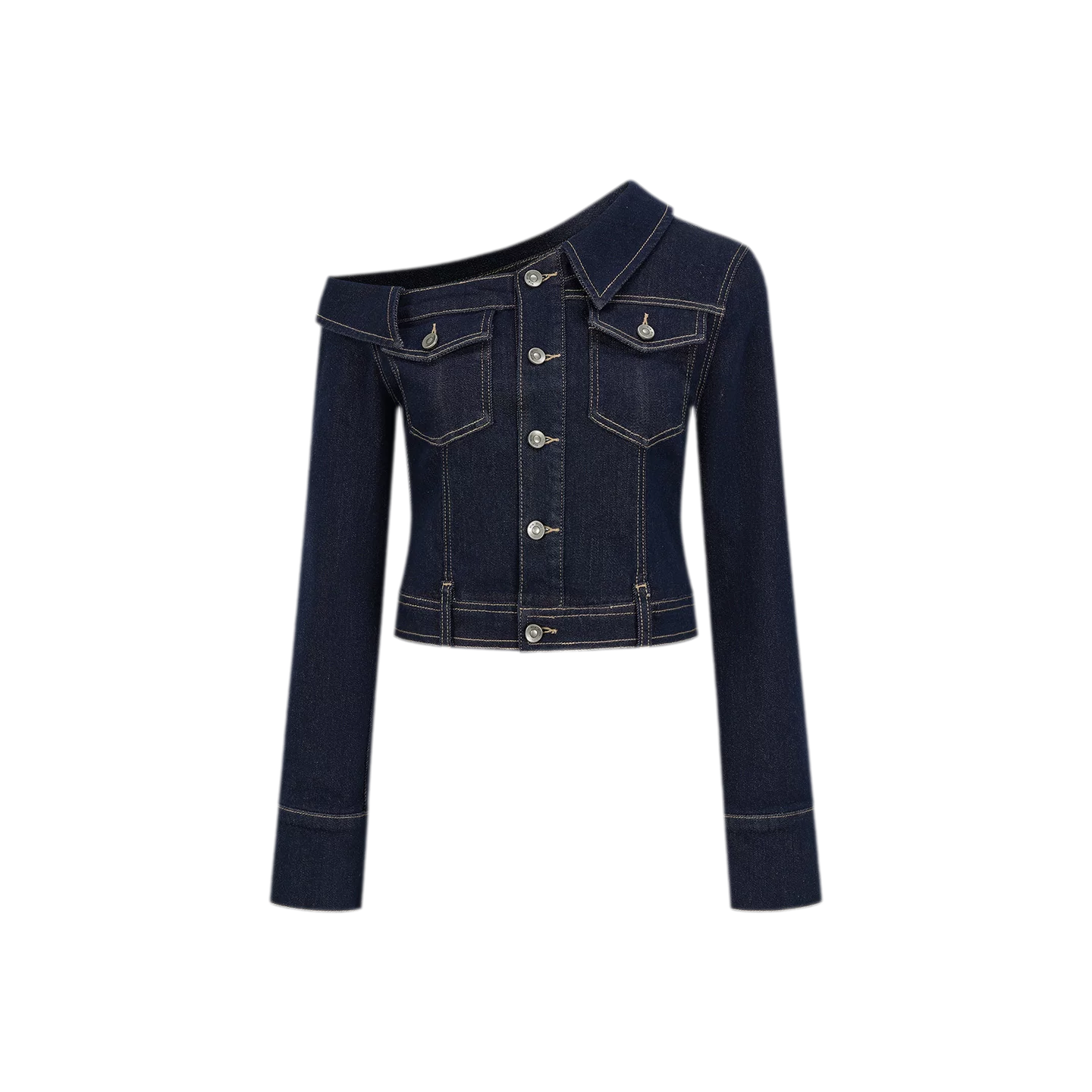 Asymmetric Denim Jacket